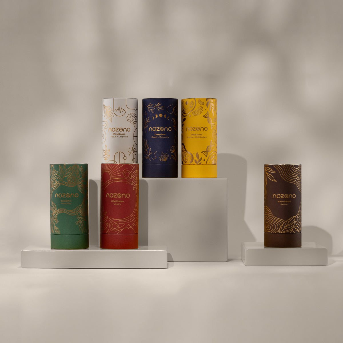 NOZONO Signature System – šest formulí, detail balení